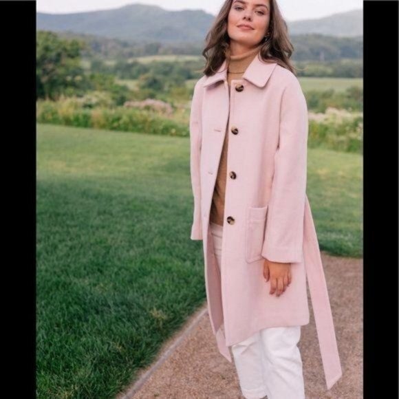 Gal Meets Glam Jackets & Blazers - GAL MEETS GLAM HADLEY BELTED WOOL BLEND COAT NWT